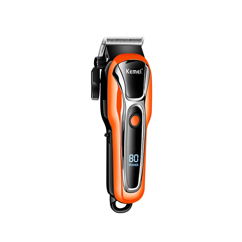 KM-1990PG Hair Clipper Electric Shaving Head High Power LCD Digital Display Electric Pushing Hair Salon Special - Korvel