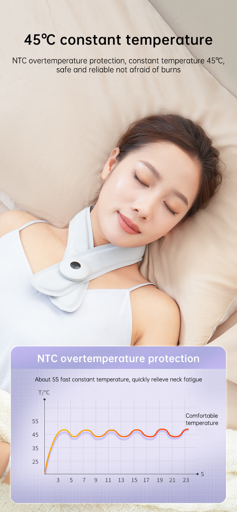 Portable Neck Massager with Heat for Relaxation