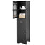 Tall Bathroom Cabinet, Freestanding Storage Cabinet with Drawer and Doors, MDF Board, Acrylic Door, Adjustable Shelf, Black - Korvel