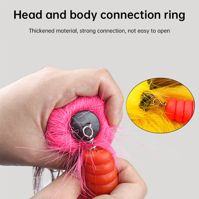 Palisandro Baby Rat Swimbait Bucktail - Muskie/Pike Lure, Hand - tied Deer Hair, Solid Body Fishing Rig - Korvel