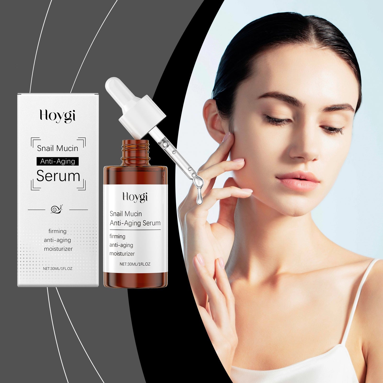 Snail Face Serum Hydrates, Nourishes, Nourishes, Smoothes And Firming Daily Skin Care Serum - Korvel