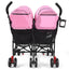 Gbruno Ultralight Foldable Twin Baby Double Stroller - Pink