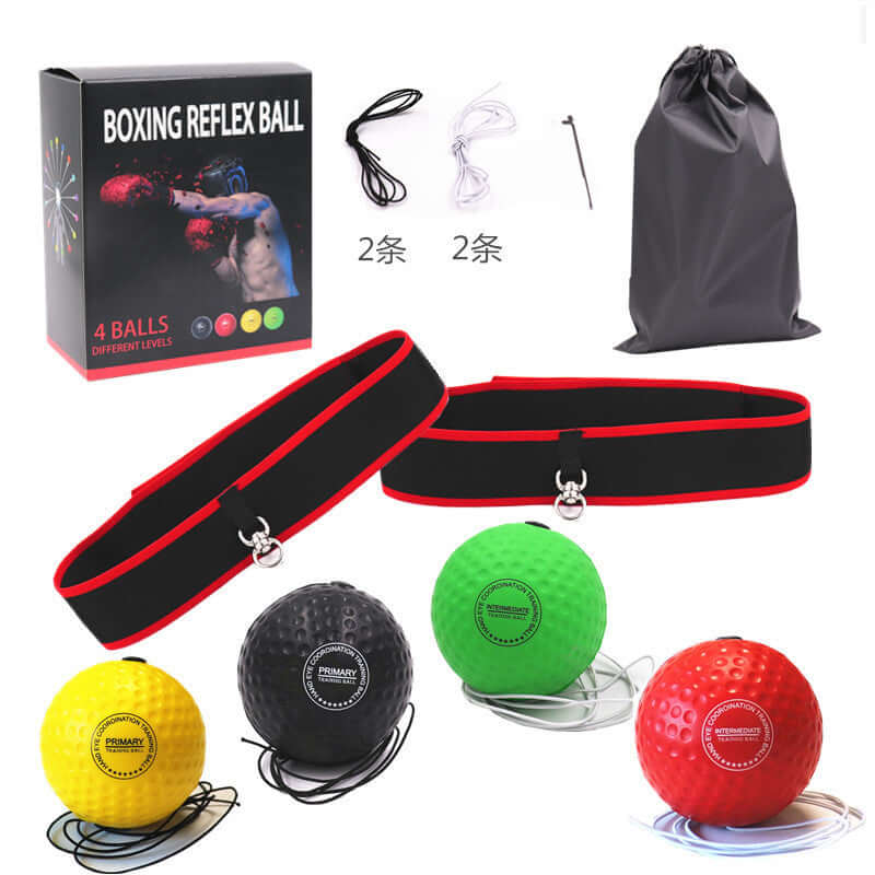 Adjustable Head-Mounted Boxing Reaction Ball for Enhanced Reflex Training - Korvel