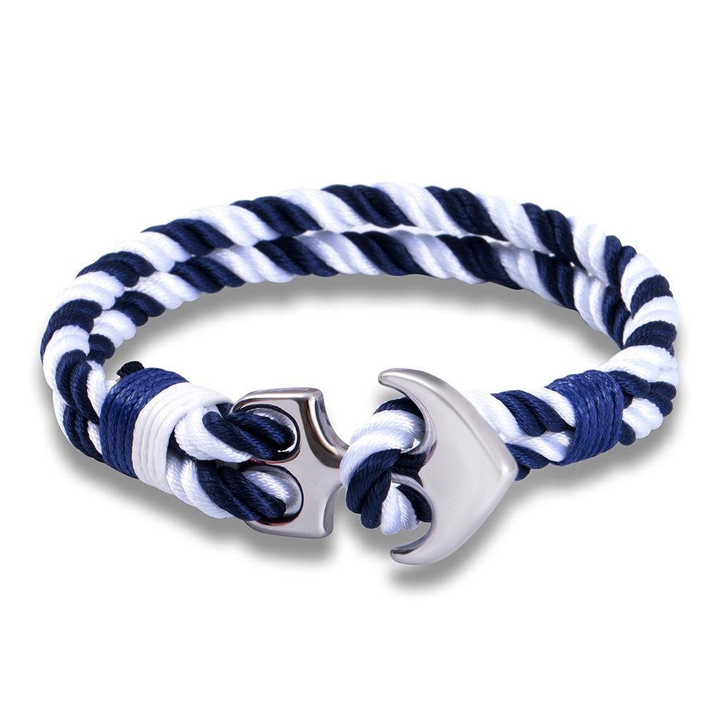 Bracelet Ancre en Acier Inoxydable de Luxe pour Hommes