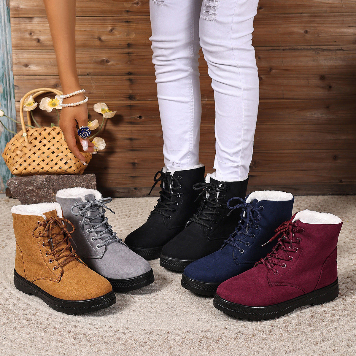 Women's Fashionable Waterproof High-top Snow Boots