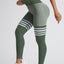High Waist Striped Outdoor Sports Tights for Women