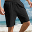 Men's Striped Jogger Shorts with Multi-Bag Design