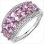 2.00 Carat Pink Sapphire & White Topaz Sterling Silver Ring