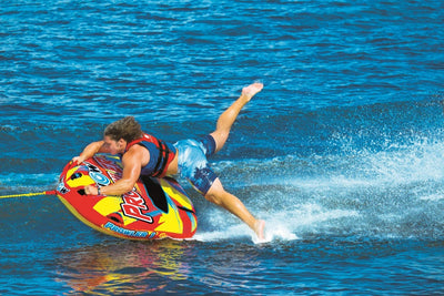 WOW Watersports Prowler Towable 1 Person Starter Kit with Pump & Rope