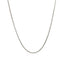 Cadena de Caja Redonda de Plata Esterlina Baño de Rodio 1.3mm
