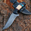Premium Custom Damascus Steel Hunting Knife - Handcrafted Excellence - Korvel