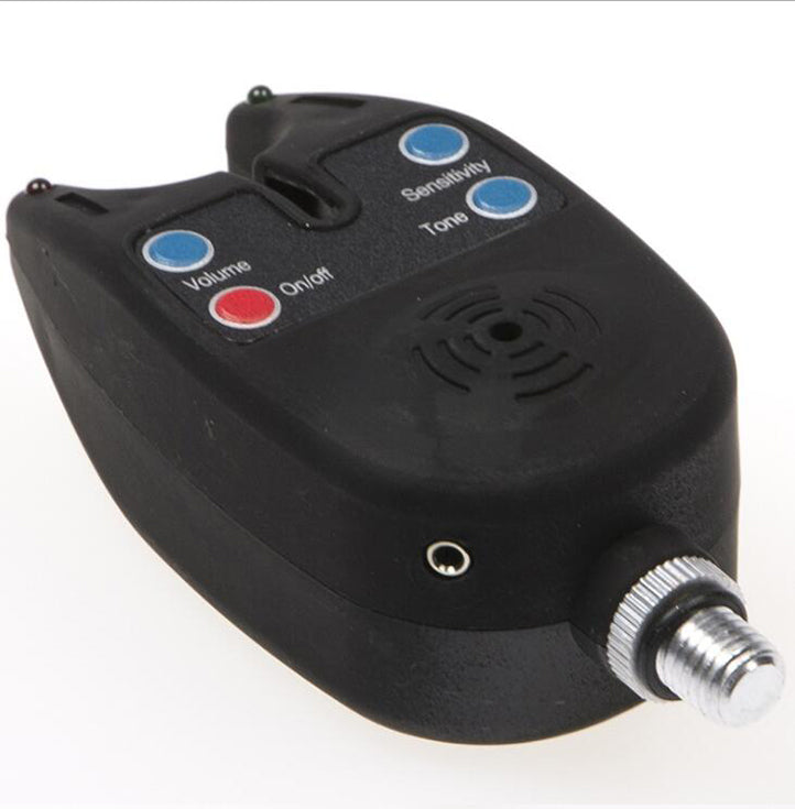 Fishing Bite Alarm with 2 LEDs Blue Light Adjustable Tone Volume Sensitivity Sound Fish Bite Alarm Waterproof Fishing Tool - Korvel
