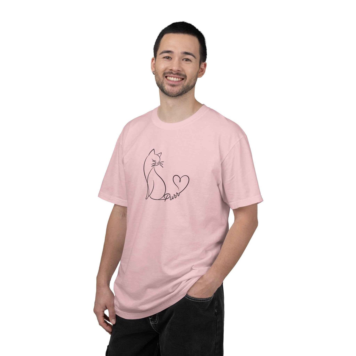 Purr Line Art Cat Unisex T-Shirt