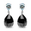 18K White Gold Diamond & Gemstone Dangle Earrings