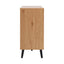 Buffet Cabinet en Bois Naturel avec Panneaux Latéraux et Rangement