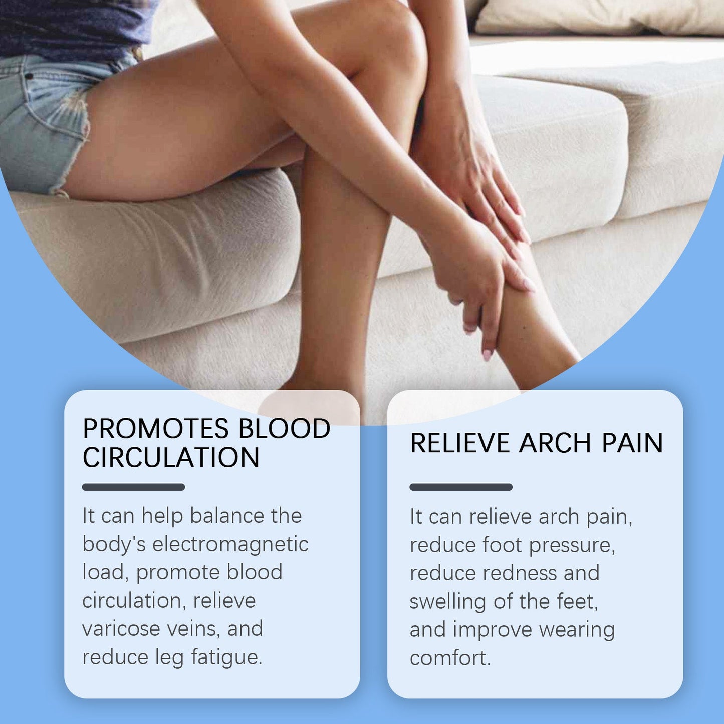 Comfortable Massage Insoles Leg Repair Raised Invisible Support Durable Lightweight Massage Insoles - Korvel