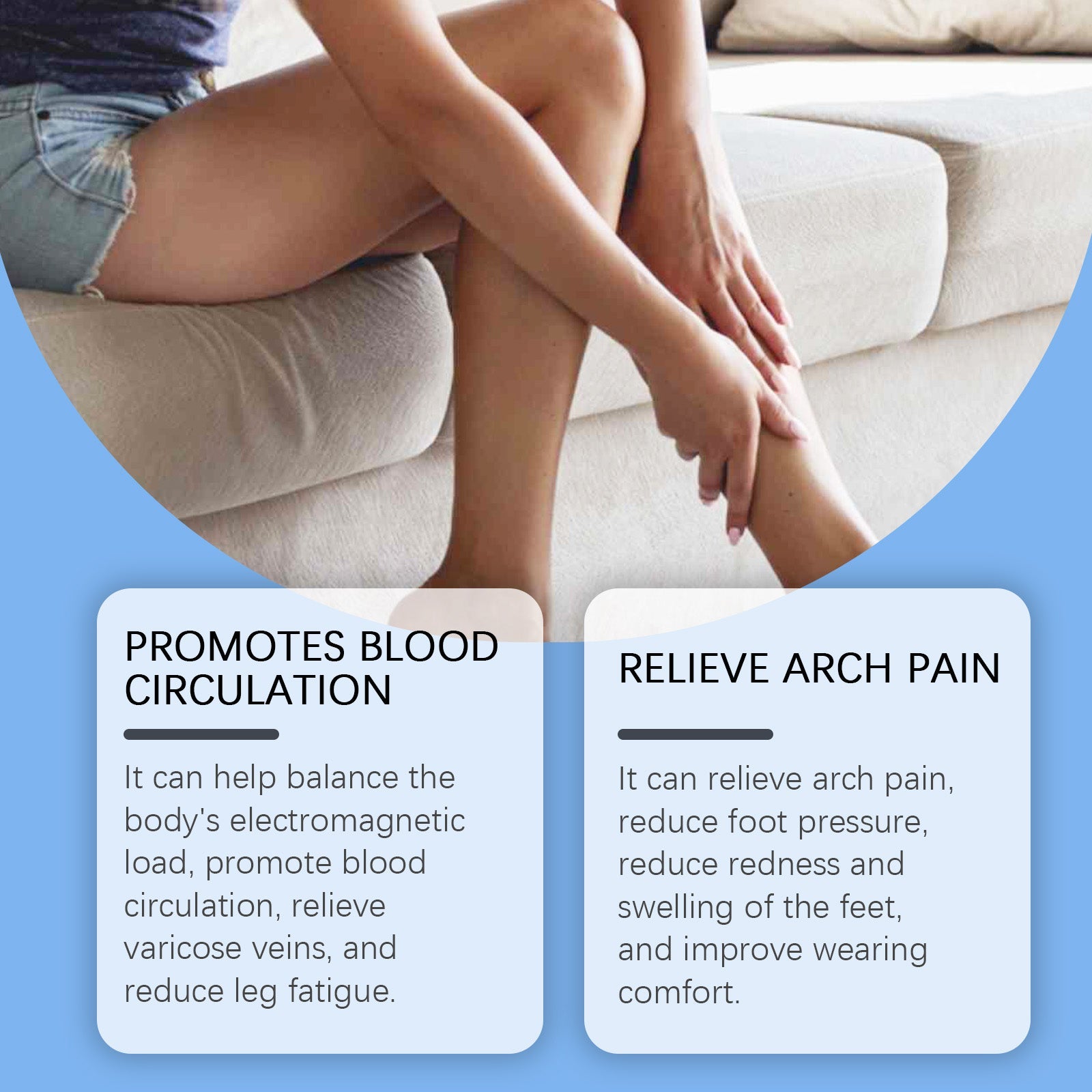 Comfortable Massage Insoles Leg Repair Raised Invisible Support Durable Lightweight Massage Insoles - Korvel