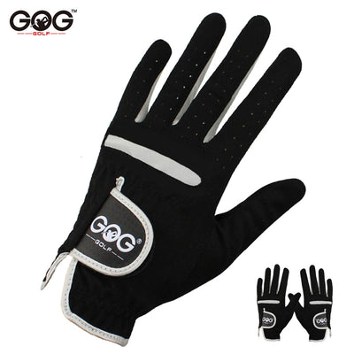1 Pcs Men's Golf Glove Left Hand Right Hand Micro Soft Fiber Breathable Golf Gloves Men Color Black Brand GOG - Korvel