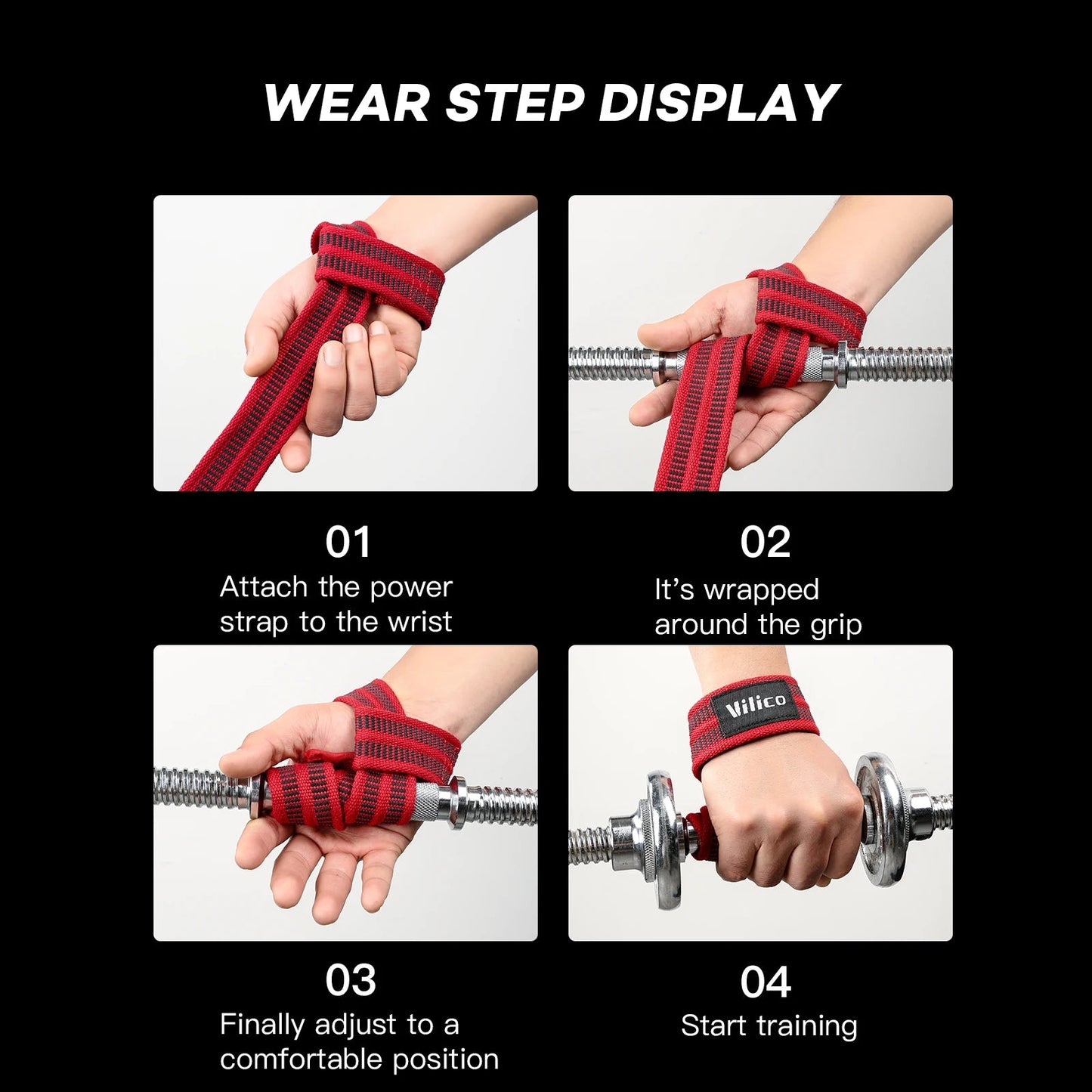 Hard Pull Assist Belt Fitness Gloves Weightlifting Pull Up Assist Grip Belt - Korvel