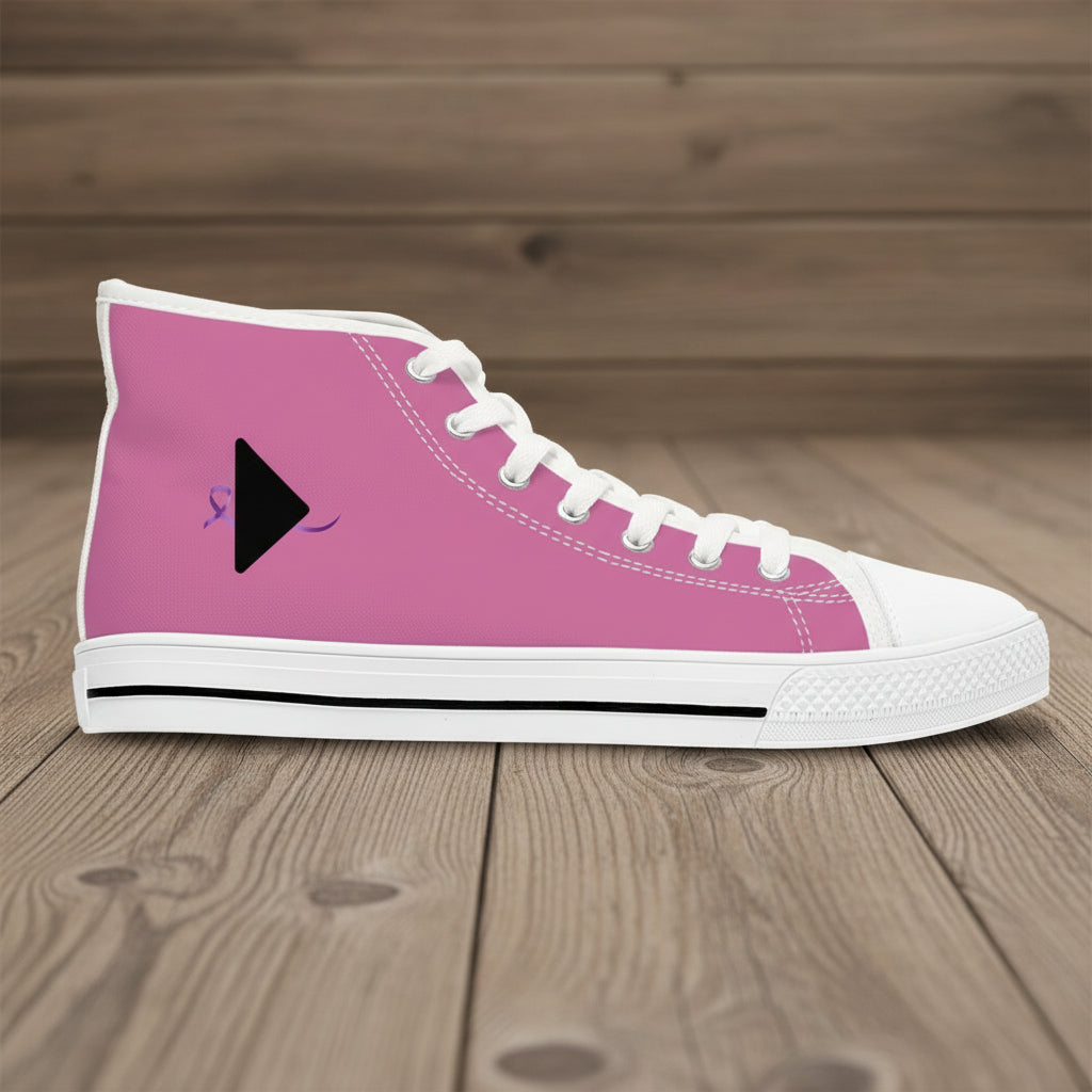 Pause & Play Women’s High-Top Sneakers | Epilepsy Awareness Edition