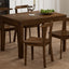TOPMAX 65 "5-piece set with wheels and expandable dining table set 17.7" pull-out side table and small dining chair Brown - Korvel