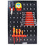 4-foot metal garage nail board tool rack with 3 nail board wall mounted tools for storing nail boards, black - Korvel