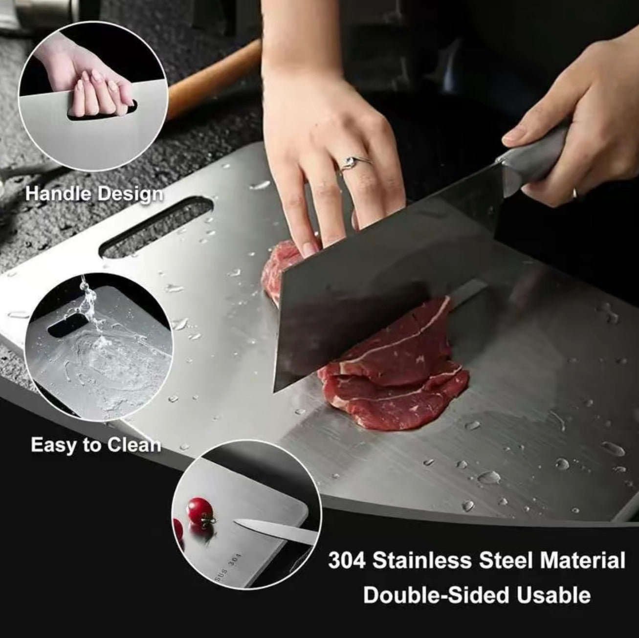 ChopLuxe Stainless Cutting Board