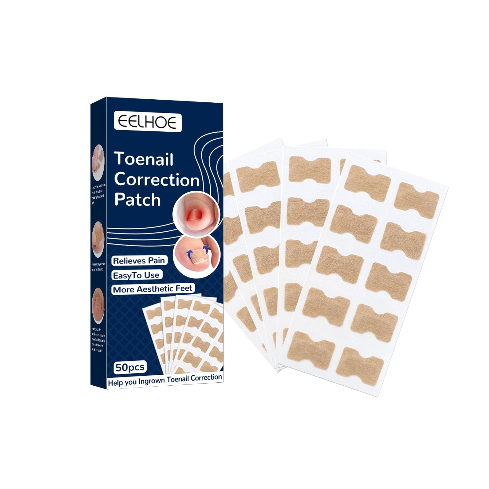 Nail Correction Patch, Nail Insert Correction And Repair Toe Manicure Nail Patch - Korvel