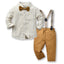 Children's Multi-Color Plaid Long Sleeve Cotton Suit