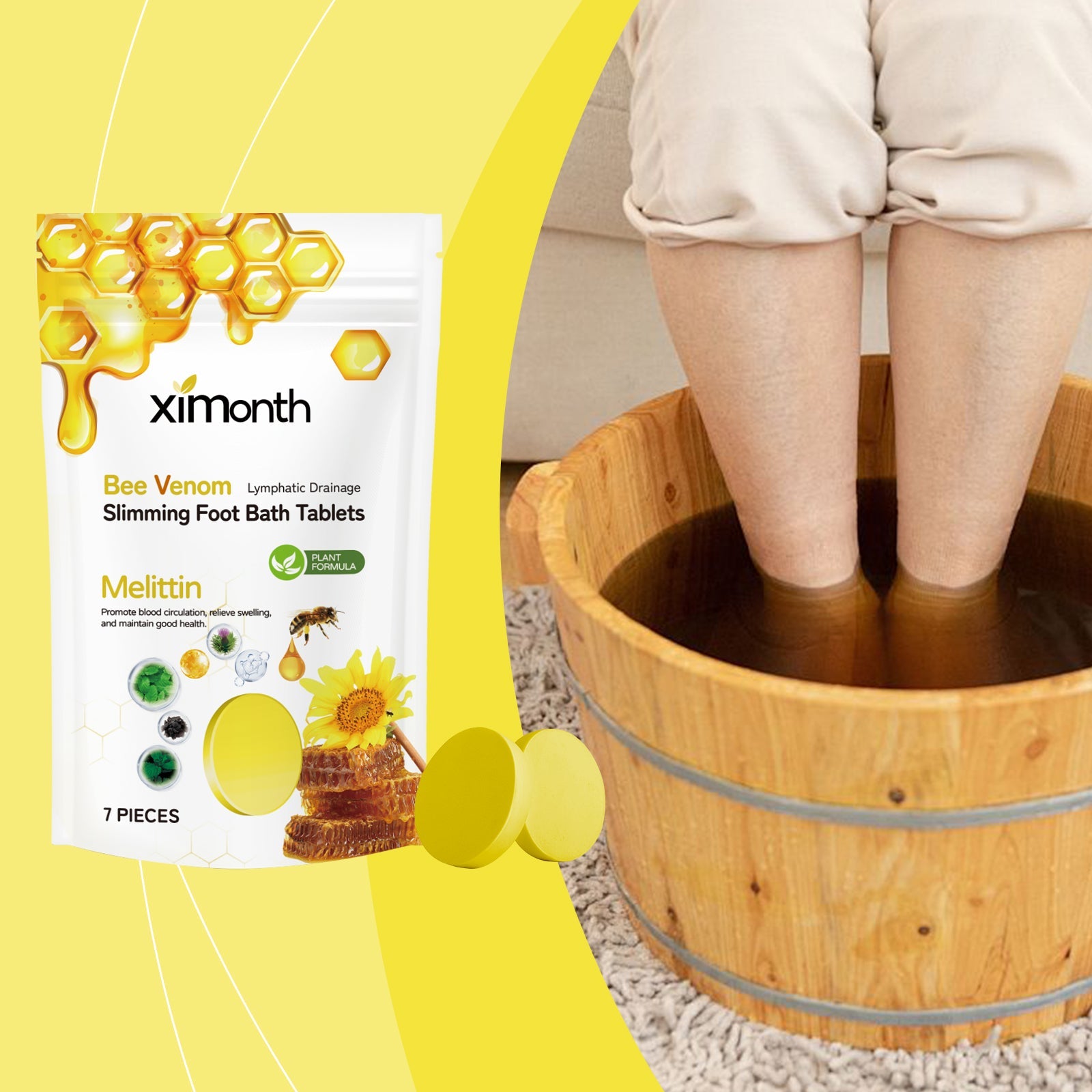 Bee-Venom Foot Bath Tablets Autumn Winter Moisture Body Foot Bath Soup Sleep Repair Foot Bath Tablets - Korvel