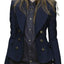 Manteau élégant bleu marine automne-hiver pour femmes