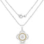 0.57 Carat Genuine White and Yellow Diamond Pendant in Sterling Silver