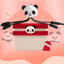 Cartoon Panda One Drag Three Data Wires Cute Keychain Panda Three in One Fast Charging Mobile Phone Charging Cable - Korvel