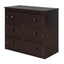 Low Study Full Loft Bed with Cabinet Shelves and Rolling Portable Desk Multiple Functions Bed- Espresso - Korvel