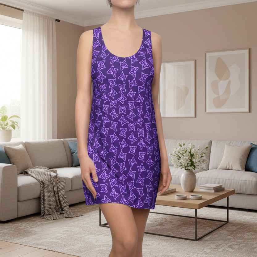 Purple Butterfly Racerback Dress - Epilepsy Awareness