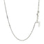 Collier en chaîne à boîte ajustable en or blanc 10k