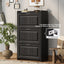 U-Can Shoe Storage Cabinet for Entryway with 3 Flip Drawers, Modern Shoe Organizer Cabinet, Free Standing Shoe Rack Black - Korvel