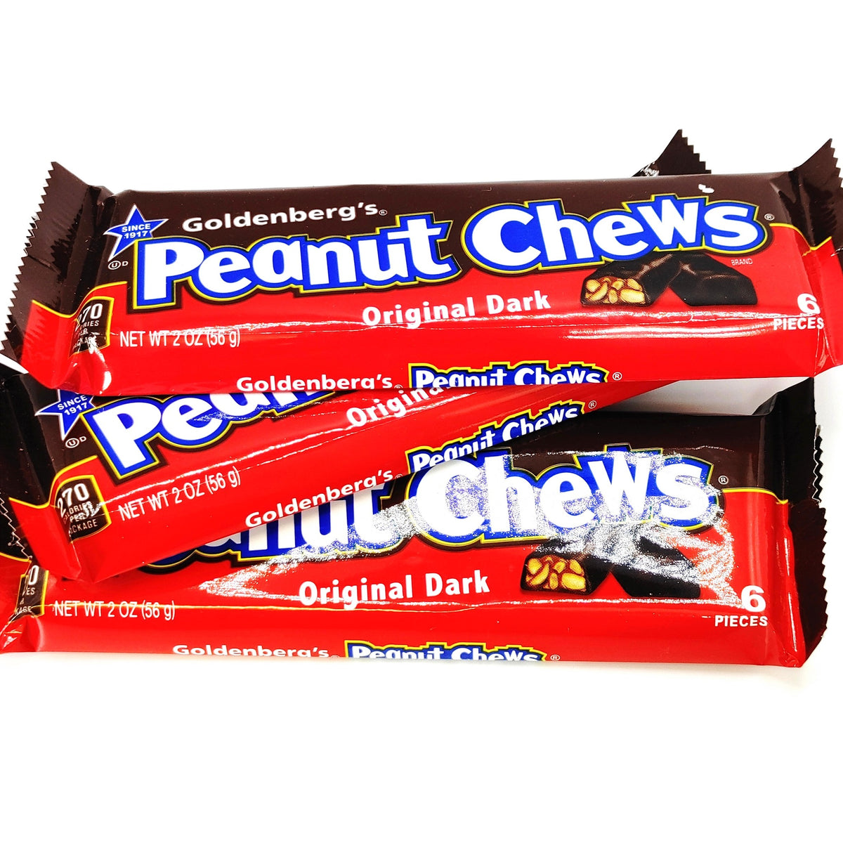 Goldenberg's Original Dark Chocolate Peanut Chews - 2 Oz