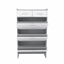 High Glossy Marble Color Shoe Rack with 3 Doors and 2 Drawers