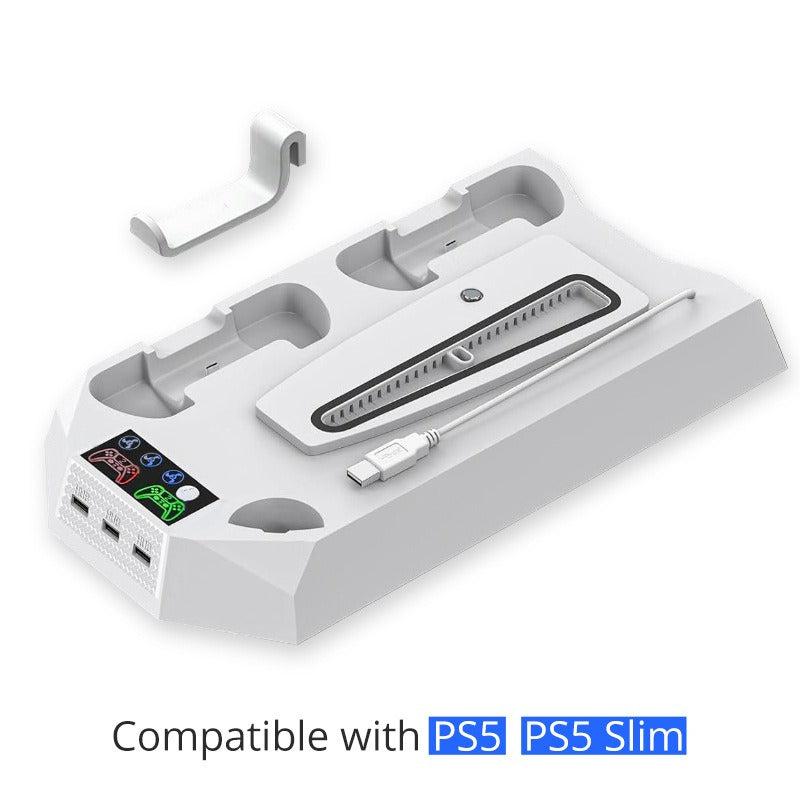 PS5 Slim/PS5 Cooling Stand Optical/Digital Universal Base Multi functional Charging Stand - Korvel