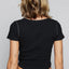 Camiseta de Corte Crop con Costuras en Contraste POL