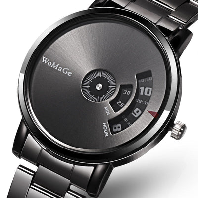 WoMaGe Fashion Watch Men Watches Stainless Steel Creative Men's Watches Male Wristwatch Luxury Mens Clock reloj mujer bayan saat - Korvel