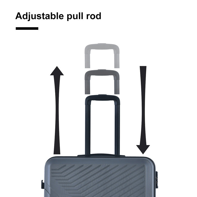 3 Piece Luggage Sets ABS Lightweight Suitcase with Two Hooks, Spinner Wheels, TSA Lock, (20/24/28) Gray - Korvel