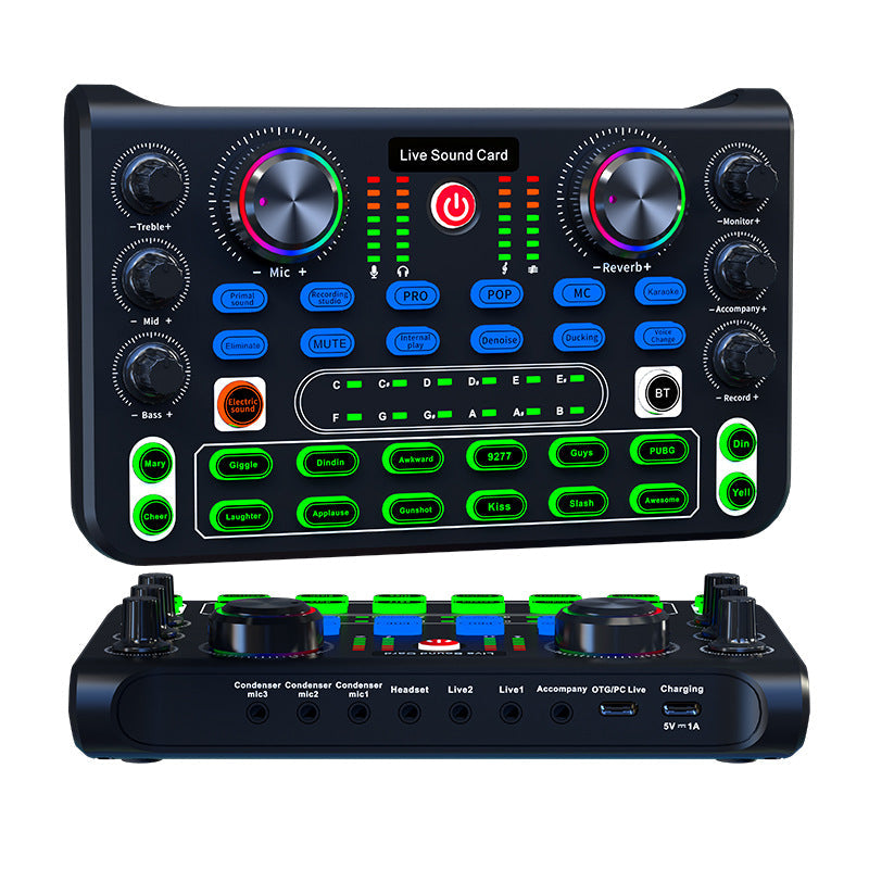 HD X60 Sound Card English Version Professional Audio Mixer for Karaoke Broadcast KTV Singing Live Sound Mixer - Korvel