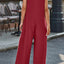 V-Neck Wide Strap Jumpsuit