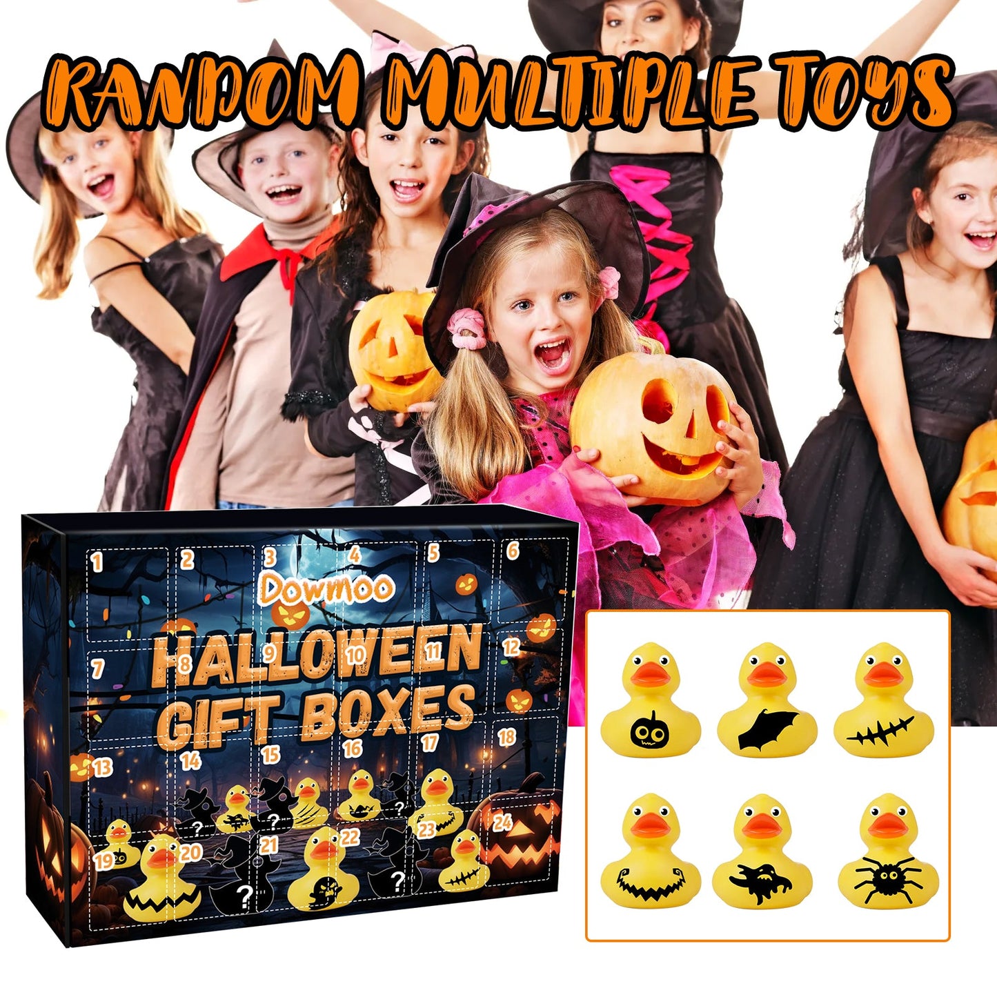 Boîte Surprise de Canard d'Halloween - Cadeau de Compte à Rebours