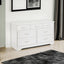 Modern 3 Drawer Bedroom Chest of Drawers with 7 Drawers Dresser Clothes Organizer -Metal Pulls White, 47.6″L x 15.7″W x 26.6″H - Korvel