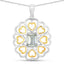Pendentif en argent sterling avec améthyste verte véritable de 2,10 carats