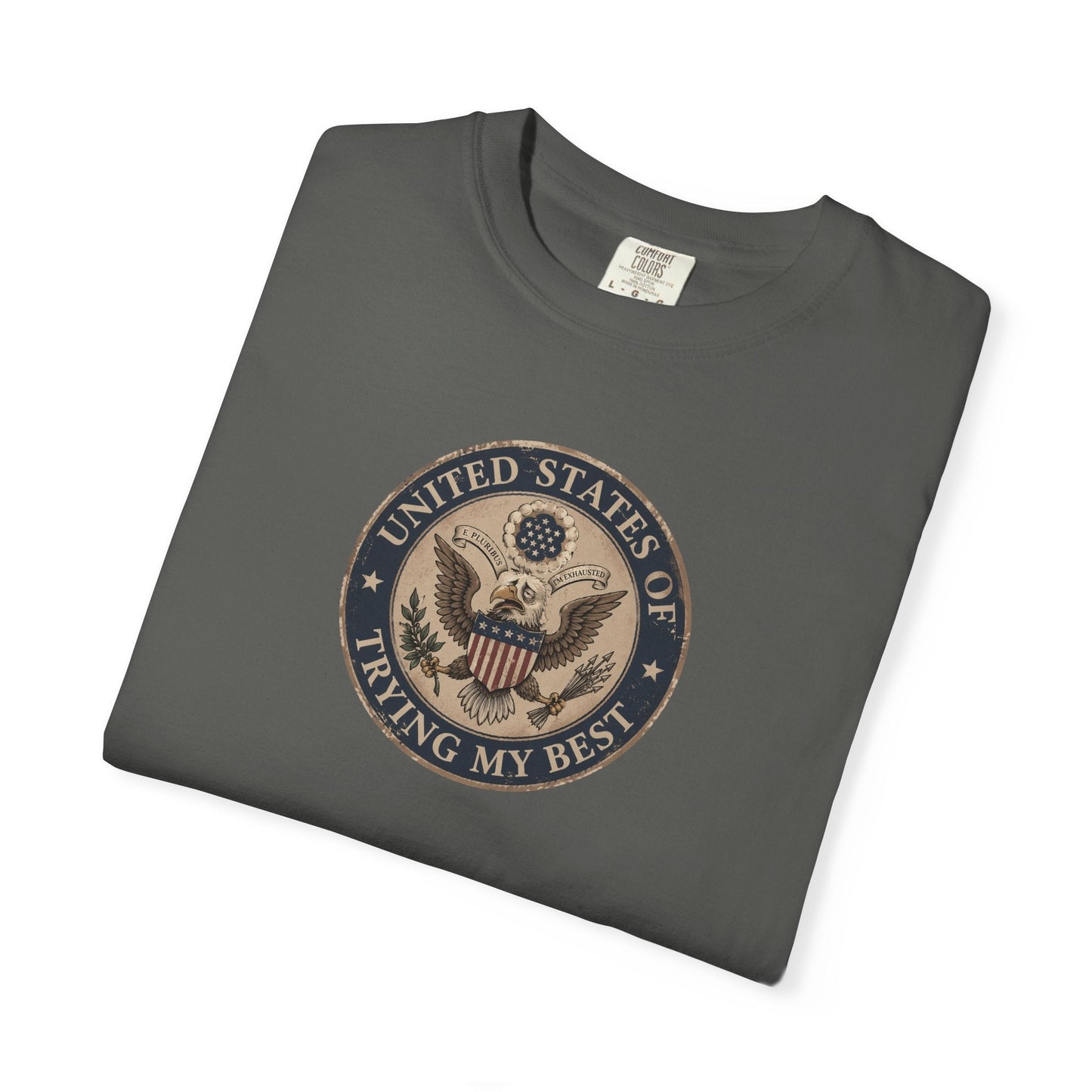États-Unis de Faire de Mon Mieux T-Shirt Teint à la Garment