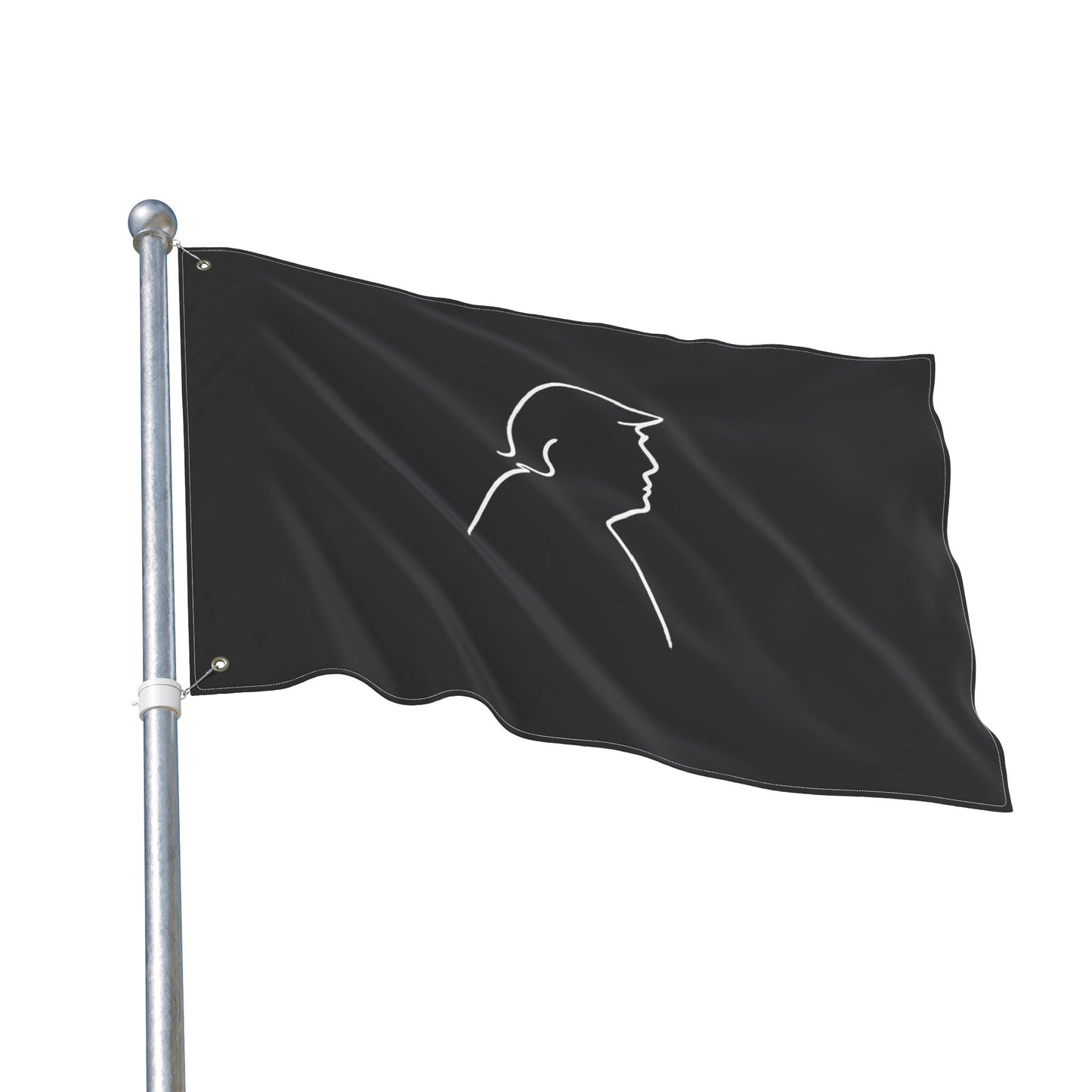 Minimalist Line Portrait Flag – Modern Political Design
